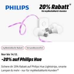 MediaMarkt: 20% Rabatt auf Philips Hue Aktionsprodukte