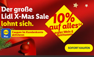 Ab morgen: 10% Rabatt auf fast alles im Lidl Onlineshop mit Lidl Plus