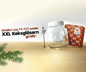 3 Nutelle Produkte kaufen + 20cm großes Keksglas gratis erhalten
