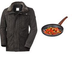 Bugatti Herren Lederjacke (Vergleich 299€) mit Bratpfanne/Taschenlampe für 224,25€ oder ohne Pfanne für 206,31€