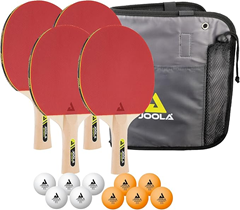 JOOLA Tischtennis-Set Family (4 Schläger + 10 Bälle) für 13,99€ (Vergleich: 20,48€)