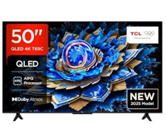 TCL 50T69C QLED 4K TV (50 Zoll, Google TV) für 289,00€ (Vergleich: 388,90€)