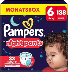 Pampers Night Pants Größe 6 (138 Stück) für 43,90€ (Vergleich: 61,50€)