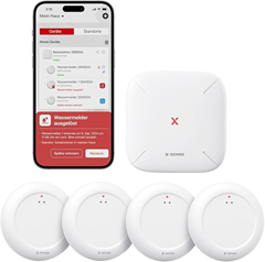 [Prime Kunden] X-Sense WLAN Wassermelder Set (4 Sensoren + SBS50 Basisstation) für 54,39€