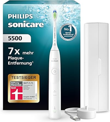 Philips Sonicare 5500 Schallzahnbürste (2 Modi, Andruckkontrolle, Reiseetui) für 61,99€ (Vergleich: 79,99€)
