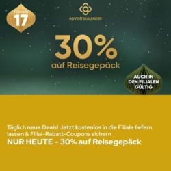 [nur heute] Galria: 30% Rabatt auf Reisegepäck