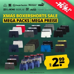 SportSpar: XMAS Boxershorts Mega Sale mit bis zu 76% Rabatt