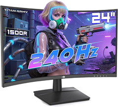 Titan Army 24″ Curved Gaming Monitor (240Hz, 1ms, FHD) für 99,99€
