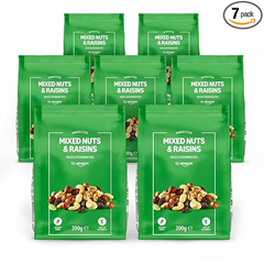 1.4kg: by Amazon Nuss & Rosinen Mix (7 x 200 g) für 12,25€