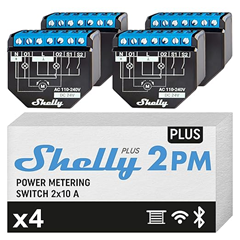 Shelly Plus 2PM (4er Pack) WLAN-Relais (Rollladensteuerung, Strommessung) für 69,99€ (Vergleich: 83,39€)