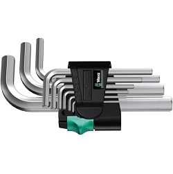 Wera Winkelschlüsselsatz 950/9 (9-teilig, Hex-Plus Profil, verchromt) für 12,65€ (Vergleich: 18,60€)