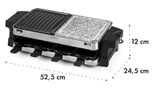 Klarstein Sirloin Raclette-Grill für 8 Personen (Naturstein & Grillplatte, 1500W) für 56,94€ (Vergleich: 65,99€)