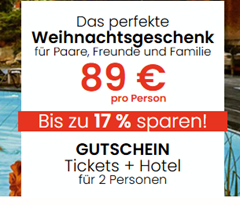 Reisegutschein für die Bali Therme (Bad Oeynhausen) inkl. Übernachtung und Eintritt für 89€/Person