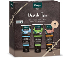 Kneipp Men Dusch-Trio Geschenkset (3x 75ml Duschgel) für 4,69€ (Vergleich: 7,39€)