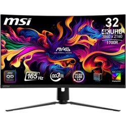 MSI MAG 321CUP QD-OLED Gaming-Monitor (32 Zoll, 4K, 165Hz, Curved) für nur 560,64€ (Vergleich: 755,12€)