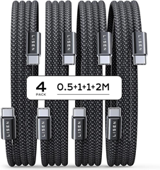 4er Pack LISEN 60W USB-C Kabel (0,5m – 2m, Nylon) für 4,19€ dank Code