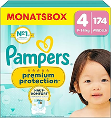 Pampers Premium Protection Gr. 4 (9-14 kg) 174 Stück für 40,05€