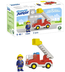 PLAYMOBIL JUNIOR Feuerwehrleiterfahrzeug (nachhaltig, ab 1 Jahr) für 10,60€ (Vergleich: 17,03€)