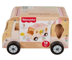 Fisher-Price Eiswagen aus Holz (Formensortierer, ab 18 Monate) für 18,00€ (Vergleich: 27,85€)