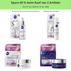 Amazon: 40% Rabatt beim Kauf von 2 NIVEA Cellular Produkten