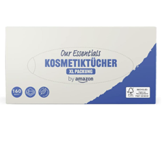 by Amazon Kosmetiktücher XL-Box (160 Stück, 3-lagig) für 0,88€ (Allzeitbestpreis!)