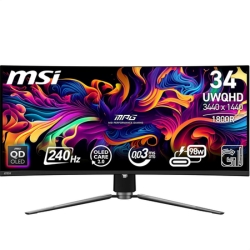 MSI MPG 341CQPX QD-OLED Curved Gaming Monitor (34 Zoll, 240Hz) für nur 764,65€ (Vergleich: 939€)