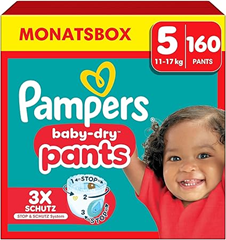 [personalisiert?] Pampers Baby-Dry Pants Gr. 5 (160 Stück) für 29,05€ (Vergleich: 59,45€) – Nur 0,18€/Stück!