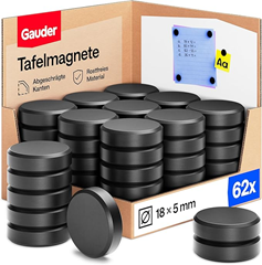 GAUDER Magnete für Magnettafel (62 Stück) für 6,40€ (Vergleich: 11,99€)