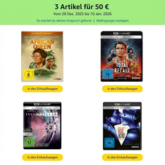 3 für 50€: 4K Ultra HD Filme (z.B. Batman, Matrix, Interstellar)