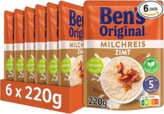 BEN’S ORIGINAL Express Milchreis Zimt (6 x 220 g) für nur 8,10€ im Sparabo = 1,40€/Packung