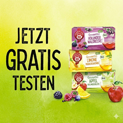 Teekanne Holunder Waldbeere, Limone Manukahonig oder Apfel Holunderblüte gratis testen