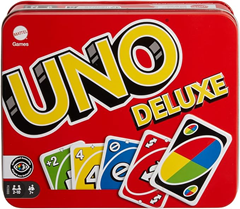 Mattel Games UNO Deluxe (in Metalldose) für 9,00€ (Vergleich: 14,89€)