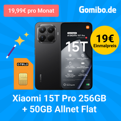 [Top – nur heute] Xiaomi 15T Pro (256GB) für 19,00€ mit der otelo Allnet-Flat Classic (50 GB, Vodafone) für 19,99€/Monat