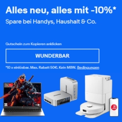 eBay: 10% Rabatt auf ausgewählte Handys, Haushalt & Co.