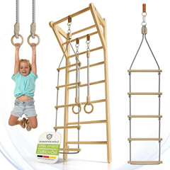 Juskys Sprossenwand für Kinder (inkl. Ringe, Seil & Leiter) für 99,98€ (Vergleich: 127,49€)