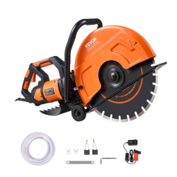 VEVOR Elektrische Betonsäge (2800 W, 406 mm Blatt) mit Nassschneide-Funktion für starke 168,26€