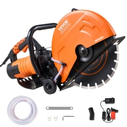 VEVOR Elektrische Betonsäge (2800 W, 356 mm Blatt) mit Nassschneide-Set für nur 156,30€