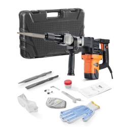 VEVOR Abbruchhammer (1400 W, 19 Joule) im Koffer mit 2 Meißeln für 56,94€