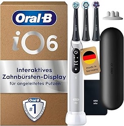 Oral-B iO Series 6 Elektrische Zahnbürste (inkl. 3 Bürstenköpfe & Reise-Etui) für 129,99€ (Vergleich: 154,99€)
