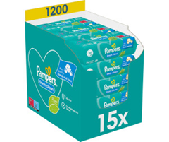 Pampers Fresh Clean Feuchttücher (15x 80 Stück = 1.200 Tücher) für nur 17,10€ im Sparabo
