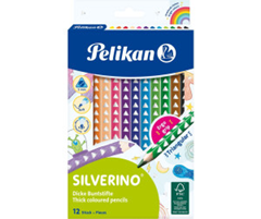 Pelikan Buntstifte-Set Silverino 12-teilig für 6,54€ (Vergleich: 10,24€)