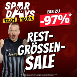 SportSpar: Restgrößen Sale mit bis zu 97% Rabatt auf die UVP