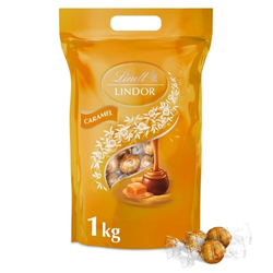 Lindt LINDOR Schokoladen Kugeln Caramel Beutel (1 kg) für 23,84€ (Vergleich: 34,90€)