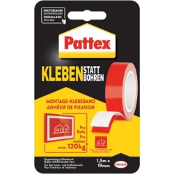 Pattex Kleben statt Bohren Klebeband (1,5 m) für 3,99€ (Vergleich: 7,49€)