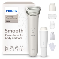 Philips Lady Shaver Series 8000 (BRL159/00) inkl. Gesichtshaarentferner für 54,99€ (Vergleich: 63,99€)
