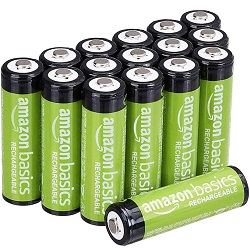 Amazon Basics 16er-Pack wiederaufladbare AA-NiMH-Akkus (2000 mAh) für nur 13,96€ im Sparabo (Sonst: 17,29€)