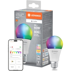 LEDVANCE SMART+ Matter E27 LED-Lampe (RGBW) für 4,90€ (Vergleich: 13,39€)