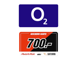 700€ MediaMarkt/Saturn Gutschein mit dem o2 Mobile Unlimited Max (Unbegrenzt GB, o2) für 39,99€/Monat + 6 Monate ChatGPT = rechnerisch 6,99€/Monat