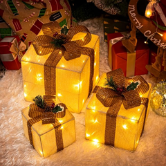 GIGALUMI LED Geschenkbox 3er Set (Weihnachtsdeko) für 9,99€