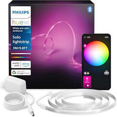 Philips Hue Indoor Smart LED Solo Lightstrip (3m, RGBW) für 39,99€ (Vergleich: 55,98€)